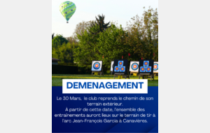 Déménagement au terrain de Canavières